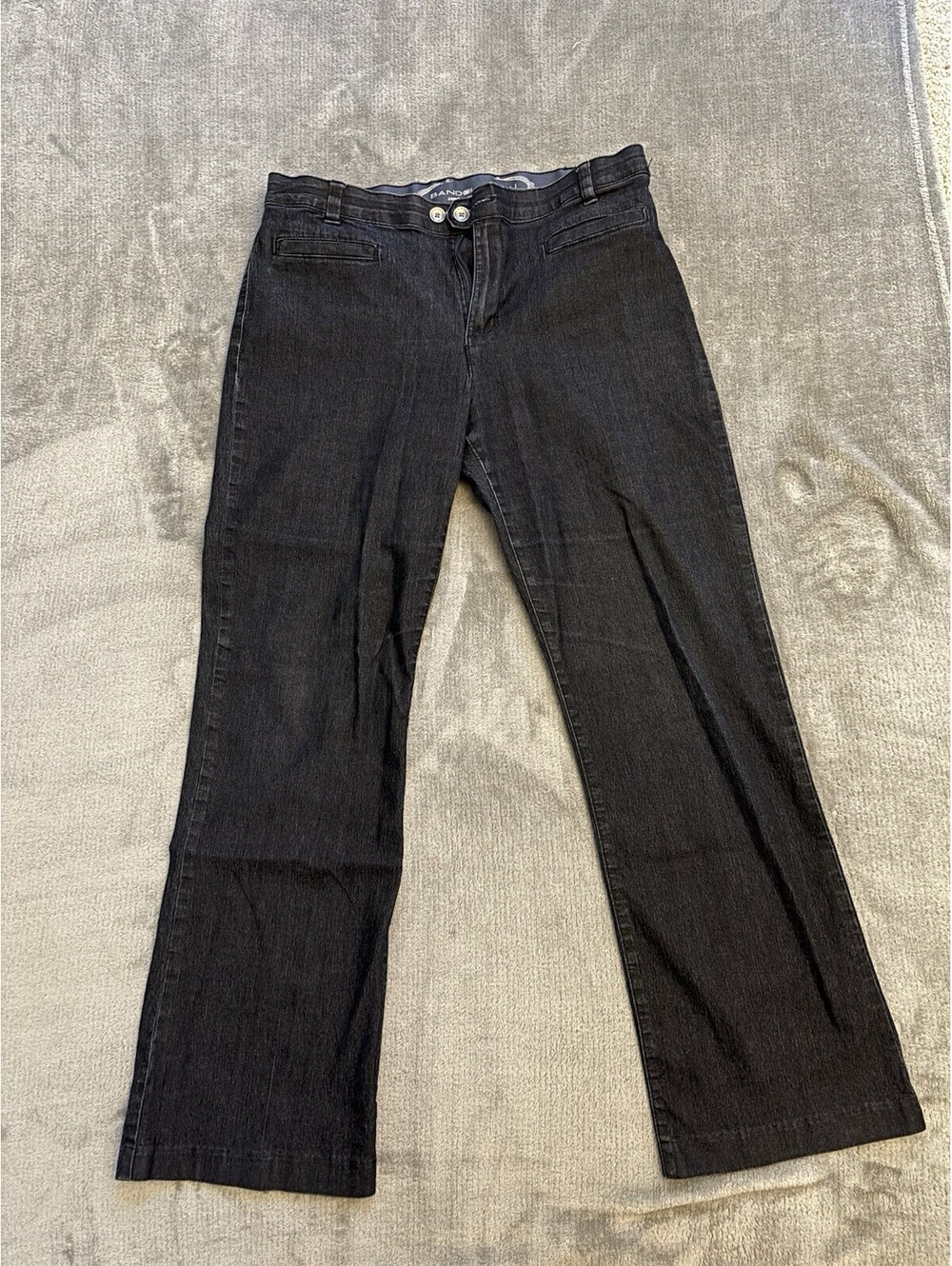 Bandolino Blu Women's Dark Bue Denim Straight Jeans Size 12 Comfort Stretch